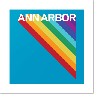 Ann Arbor Rainbow Posters and Art